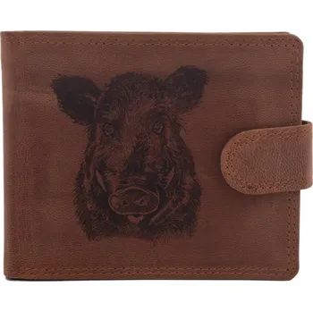 Peněženka Pánská peněženka MERCUCIO světlehnědá vzor 28 divočák hlava 2911906