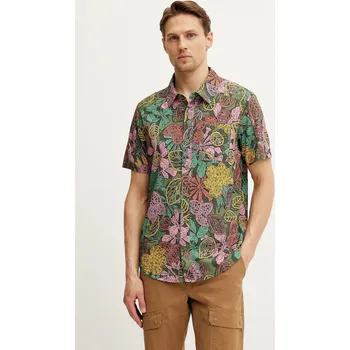 Pánská košile Košile Smartwool pánská, zelená barva, regular, s klasickým límcem, SW017017 91X, vel. M