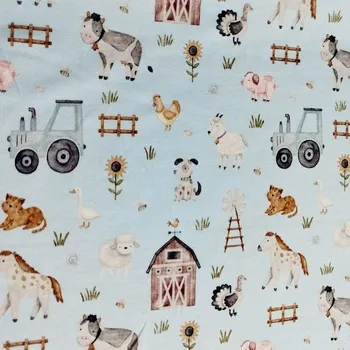 Bavlněný úplet s dětským motivem š.140cm EU