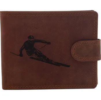 Peněženka Pánská peněženka MERCUCIO světlehnědá vzor 89 lyžař 2911906
