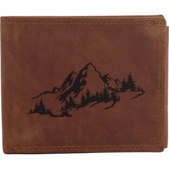 Peněženka Pánská peněženka MERCUCIO světlehnědá vzor 80 hory světlehnědá 2911908