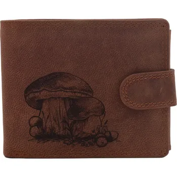 Peněženka Pánská peněženka MERCUCIO světlehnědá vzor 74 houby 2911906