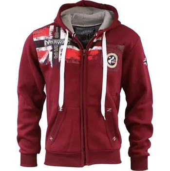 Pánská mikina GEOGRAPHICAL NORWAY mikina pánská FESPOTE MEN 100 6XL bordó