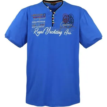 Pánské tričko LAVECCHIA tričko pánské 608 nadměrná velikost modrá 7XL