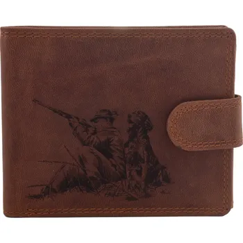 Peněženka Pánská peněženka MERCUCIO světlehnědá vzor 60 myslivec a pes 2911906