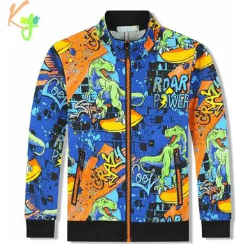 Chlapecká mikina Chlapecká mikina Kugo EM9321 modrá / oranžový zip