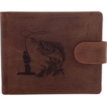 Peněženka Pánská peněženka MERCUCIO světlehnědá vzor 57 rybář a candát 2911906