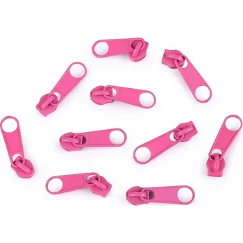 Zip Jezdec ke spirálovým zipům 3 mm - růžový