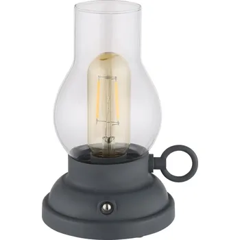 Lampička Globo 58016A - LED Stm. nab. dot. stolní lampa PETRO 1W/3,7V 1200 mAh antracit