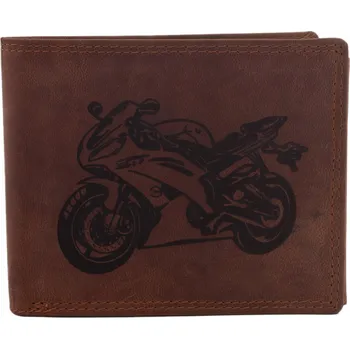 Peněženka Pánská peněženka MERCUCIO světlehnědá vzor 73 motorka cestní 2911908