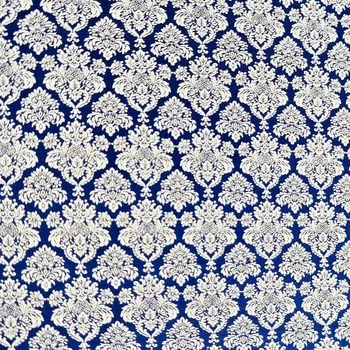 Bavlněná látka modrotisk s folklórním vzorem, š.140 cm EU