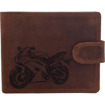 Peněženka Pánská peněženka MERCUCIO světlehnědá vzor 73 motorka cestní 2911906