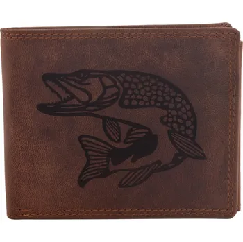 Peněženka Pánská peněženka MERCUCIO světlehnědá vzor 81 štika plná 2911908