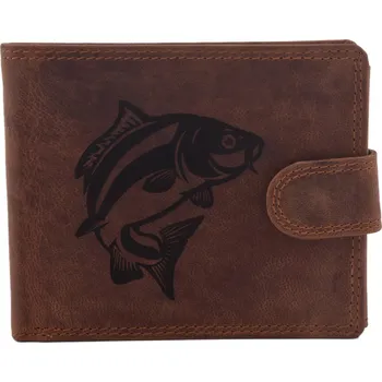 Peněženka Pánská peněženka MERCUCIO světlehnědá vzor 25 kapr plný 2911906