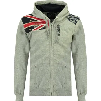 Pánská mikina GEOGRAPHICAL NORWAY mikina pánská GATSBY MEN 100 BS3 S šedá
