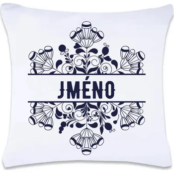 Dekorativní polštářek DOBRÝ TRIKO Polštář s potiskem 40 x 40 cm Květina jméno Oboustranný tisk: NE