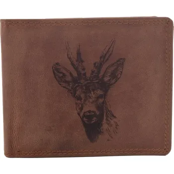 Peněženka Pánská peněženka MERCUCIO světlehnědá vzor 38 srnec hlava II 2911908