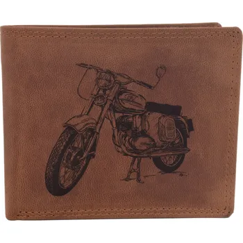 Peněženka Pánská peněženka MERCUCIO světlehnědá vzor 98 motorka veterán II 2911908