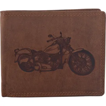 Peněženka Pánská peněženka MERCUCIO světlehnědá embos motorka 2911908