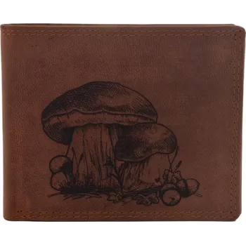 Peněženka Pánská peněženka MERCUCIO světlehnědá vzor 74 houby 2911908