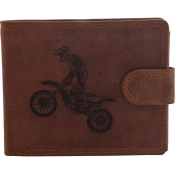 Peněženka Pánská peněženka MERCUCIO světlehnědá vzor 39 motokros 2911906