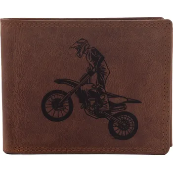 Peněženka Pánská peněženka MERCUCIO světlehnědá vzor 39 motokros 2911908
