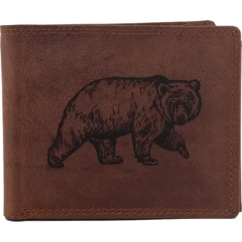 Peněženka Pánská peněženka MERCUCIO světlehnědá vzor 20 medvěd 2911908