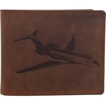 Peněženka Pánská peněženka MERCUCIO světlehnědá vzor 43 letadlo 2911908