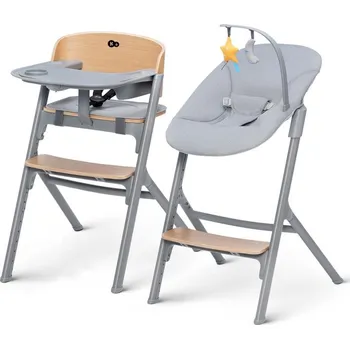 Jídelní židle KINDERKRAFT SELECT- Dětská jídelní židle 3v1 LIVY Premium dub + lehátko CALMEE