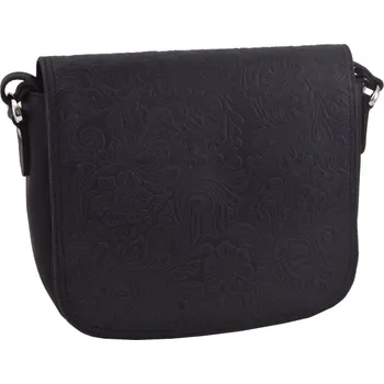 Kabelka Mercucio Dámská kožená crossbody kabelka černá 250112