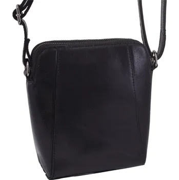 Kabelka Mercucio Dámská kožená crossbody kabelka černá 250125