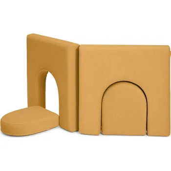 Pohovka Oblouky Ultra plyš Mustard Shappy - Arches Original