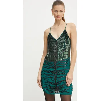 Dámské šaty Šaty Pinko zelená barva, mini, 103849 A200 103849.A200 77X, vel. 36