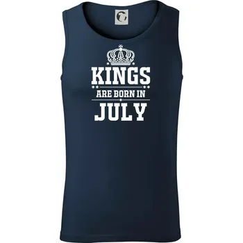 Kings are born in July - Tílko pánské Core - L ( Námořní modrá (velmi tmavá - téměř černá) )