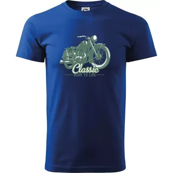Pánské tričko Born to live classic - Triko extra velké (5-8XL) - 8XL ( Královská modrá )