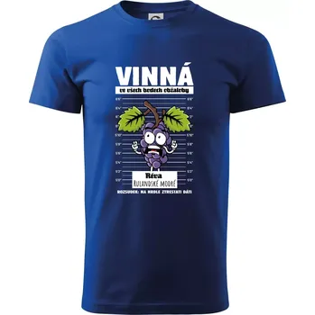 Vinná réva odsouzena Rulandské modré - Triko extra velké (5-8XL) - 7XL ( Královská modrá )