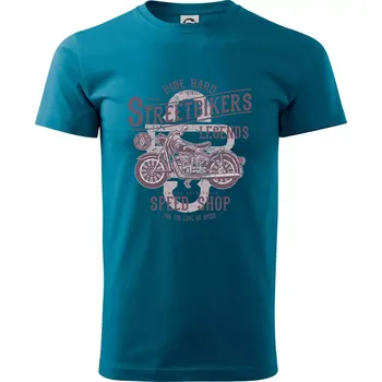 Pánská móda Street Bikers - Klasické pánské triko vyšší gramáže - XS ( Petrolejová )