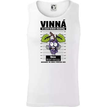 Vinná réva odsouzena Modrý portugal - Tílko pánské Core - XL ( Bílá )