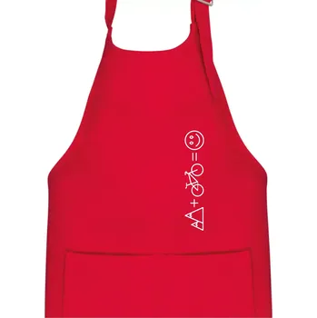 Kuchyňská zástěra Hory kolo úsměv - Dětská zástěra na vaření - Univerzální velikost ( Červená )