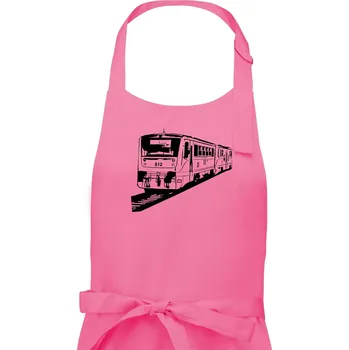 Kuchyňská zástěra Vlak 812 - Dámská zástěra na vaření - Univerzální velikost ( Růžová )