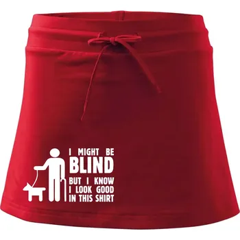 Dámská sukně I might be blind - Sportovní sukně - two in one - S ( Červená )