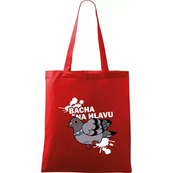 Bacha na hlavu - Taška bavlněná - 42 x 38 cm ( Červená )