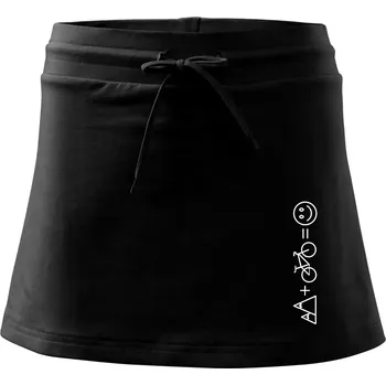 Dámská sukně Hory kolo úsměv - Sportovní sukně - two in one - XL ( Černá )
