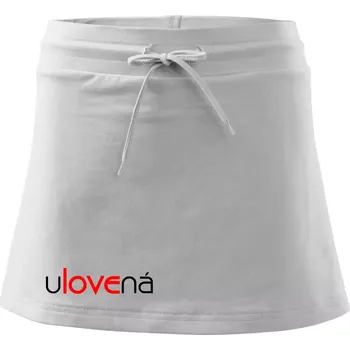 Dámská sukně Ulovená a ulovený - Sportovní sukně - two in one - S ( Bílá )