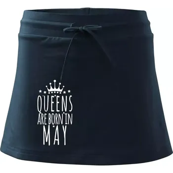 Dámská sukně Queens are born in May - Sportovní sukně - two in one - M ( Námořní modrá (velmi tmavá - téměř černá) )