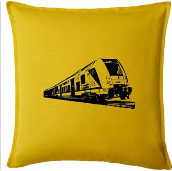 Polštář Vlak 641 - Polštář 50x50 - 50x50 - Pouze potah ( Žlutá )