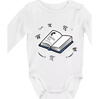 Ludolfovo číslo pí - Body kojenecké s dlouhým rukávem - Dlouhý r. 3-6 měs ( Bílá )
