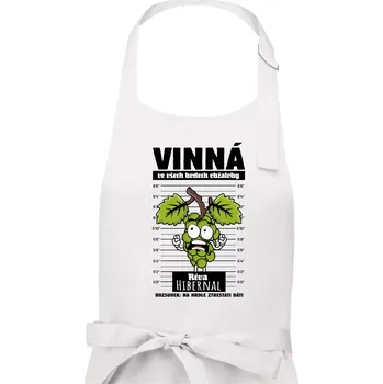 Kuchyňská zástěra Vinná réva odsouzena Hibernal - Pánská zástěra na vaření - Univerzální velikost ( Bílá )