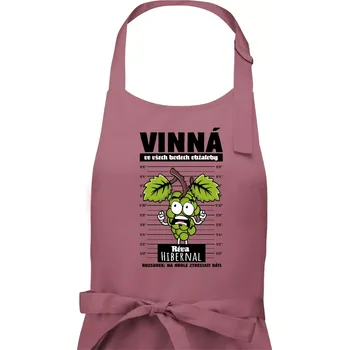 Kuchyňská zástěra Vinná réva odsouzena Hibernal - Dámská zástěra na vaření - Univerzální velikost ( Starorůžová )
