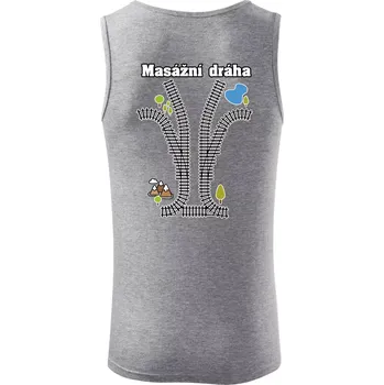 Masážní dráha - Tílko pánské Core - S ( Tmavě šedý melír )